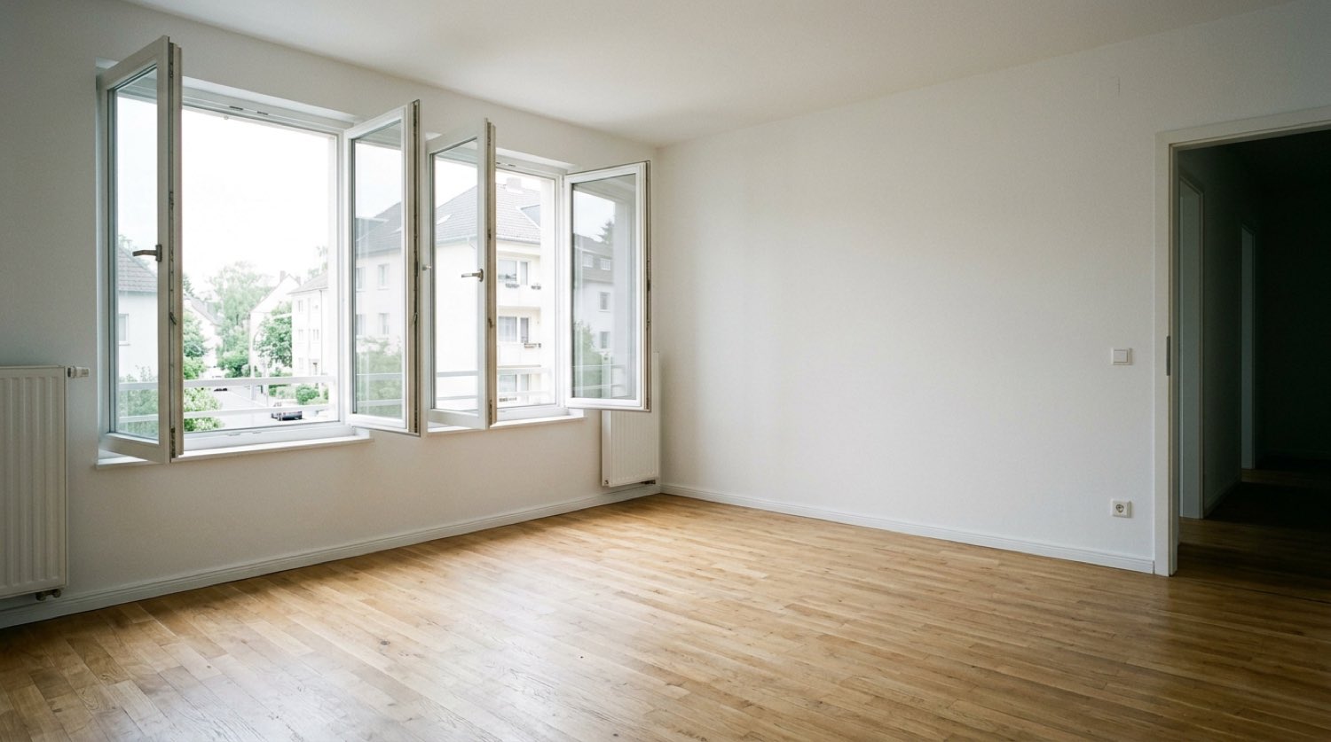 Besenrein übergebene Wohnung nach einer Haushaltsauflösung in Braunschweig