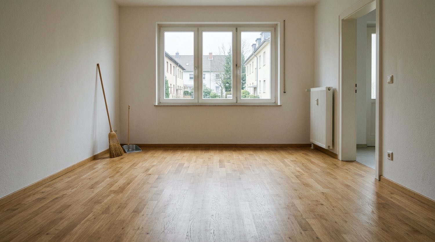 Nach der Messie-Räumung besenrein übergebene Wohnung in Braunschweig